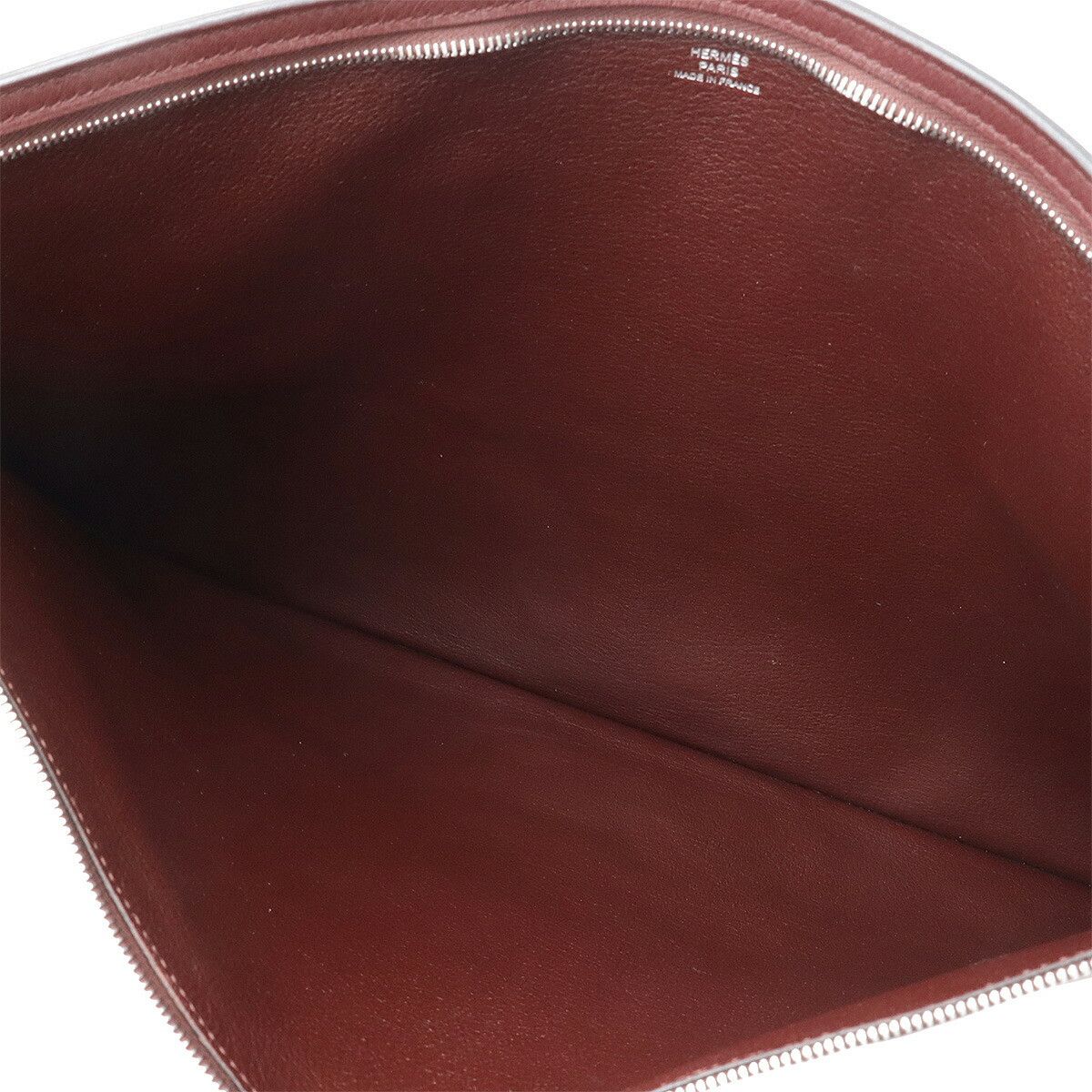 Hermes Hermes Hermes Clutch Bag Leather Clutch Bag Leather Clutch Bag Stamp L (2008) DUTY FREE for USA Size ONE SIZE - 6 Thumbnail