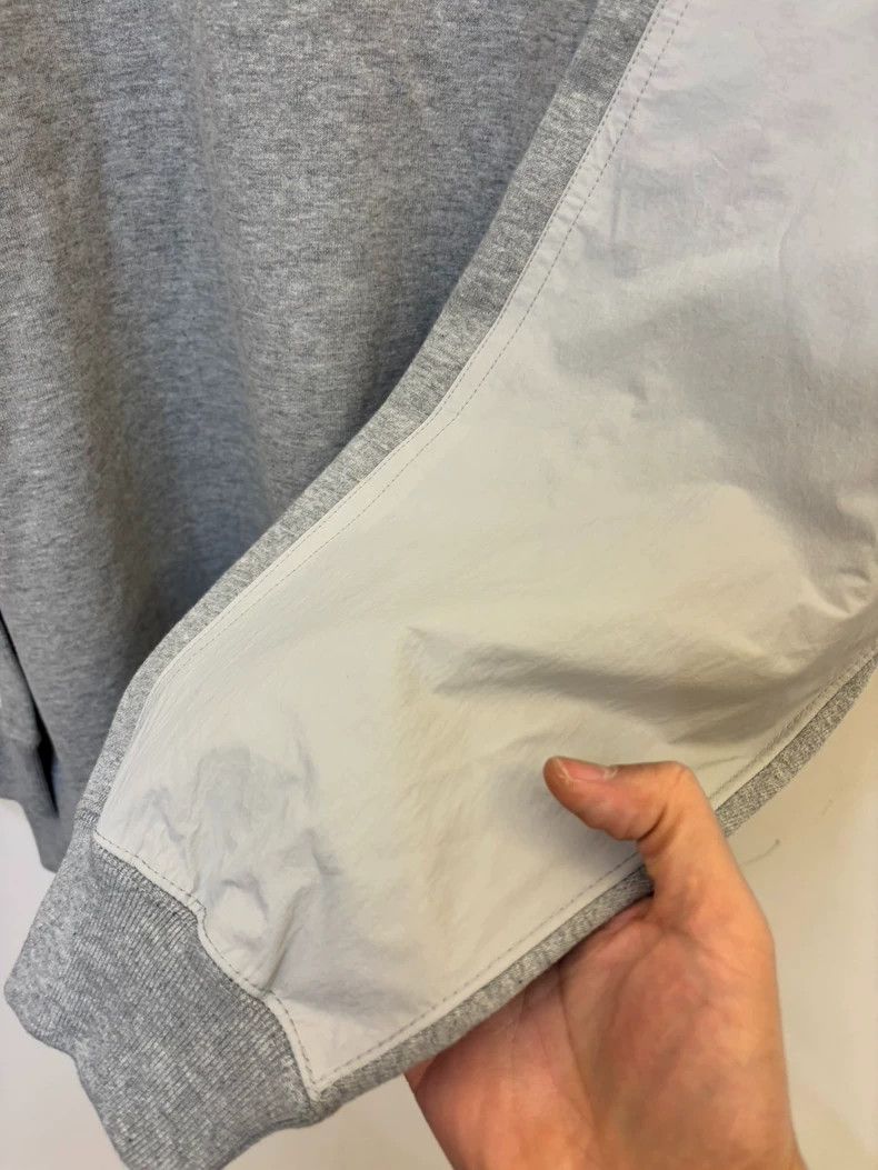 Loro Piana Gray Oversized Sweatshirt with Nylon Details Size US L / EU 52-54 / 3 - 4 Thumbnail