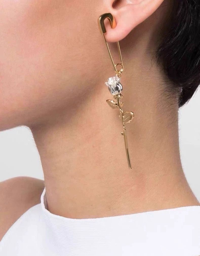 Loro Piana AMBUSH Gold Rose Charm Earring - dmc Size ONE SIZE - 2 Thumbnail