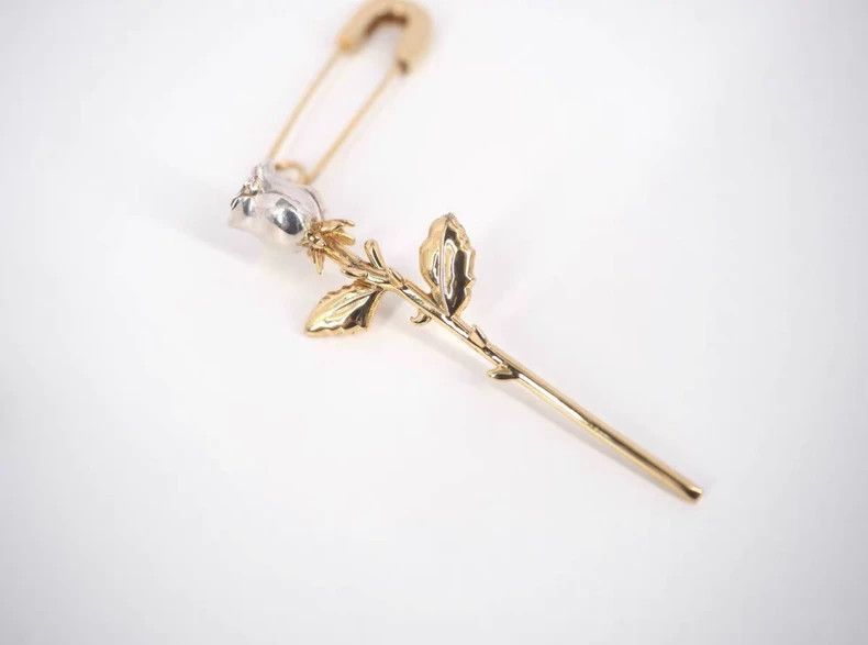 Loro Piana AMBUSH Gold Rose Charm Earring - dmc Size ONE SIZE - 4 Thumbnail
