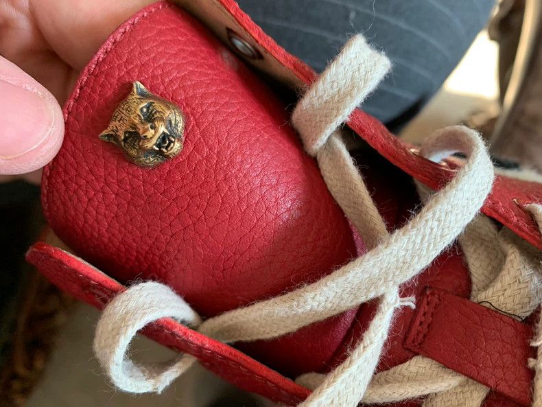 Gucci red high-top sneakers with panther design-dmc Size US 10 / EU 43 - 5 Thumbnail