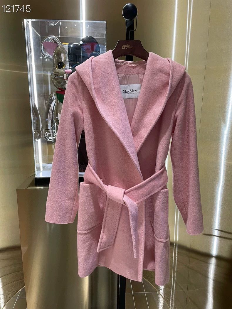 Max Mara Maxmara Pink Belted Mid-Length Coat -dmc Size M / US 6-8 / IT 42-44 - 2 Thumbnail