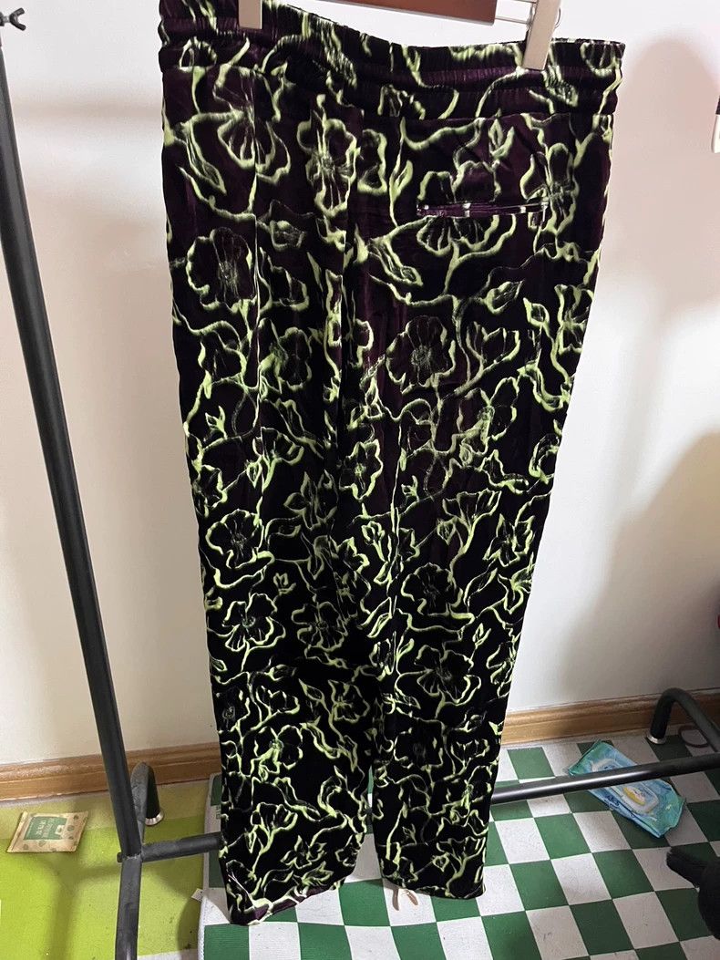 Dries Van Noten Dries Van Noten Men's Velvet Printed Pants -dmc Size US 34 / EU 50 - 3 Thumbnail