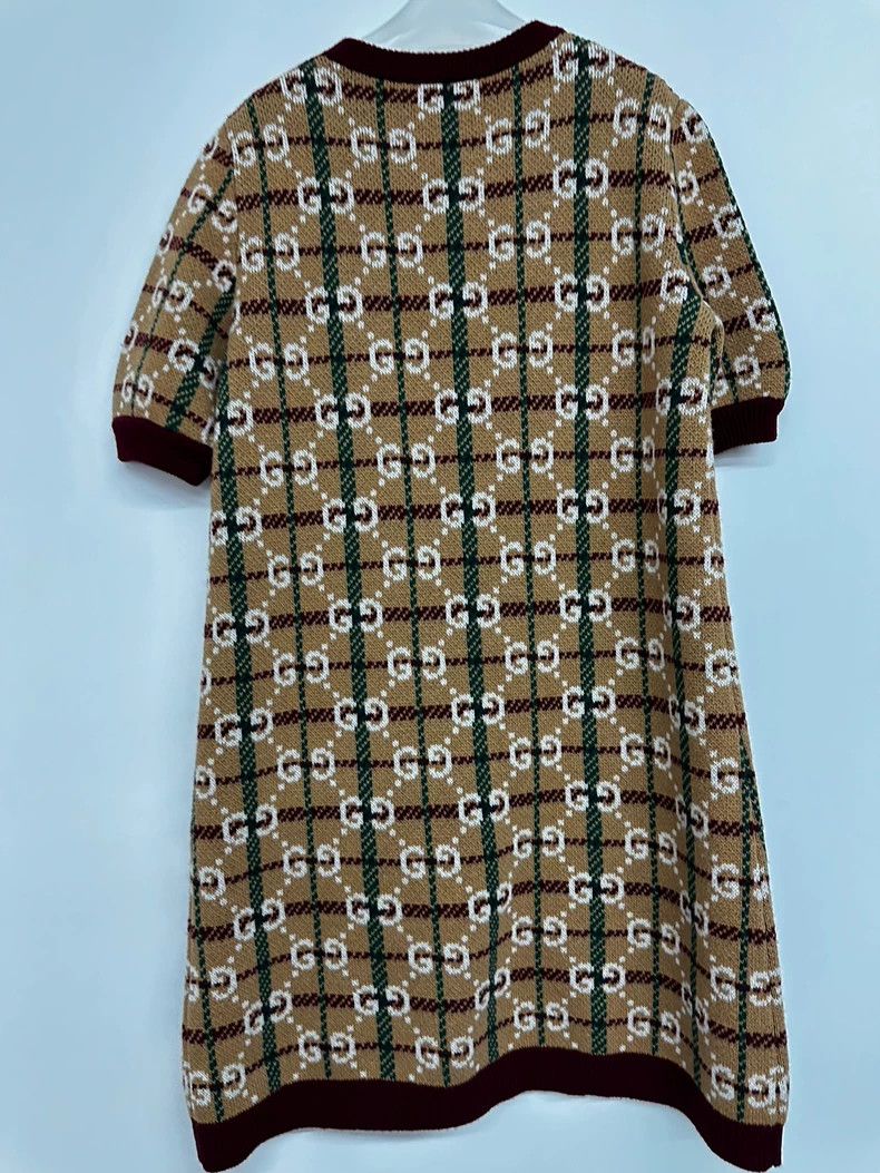 Gucci Gucci GG Pattern Short Sleeve Dress -dmc Size US 31 - 3 Thumbnail