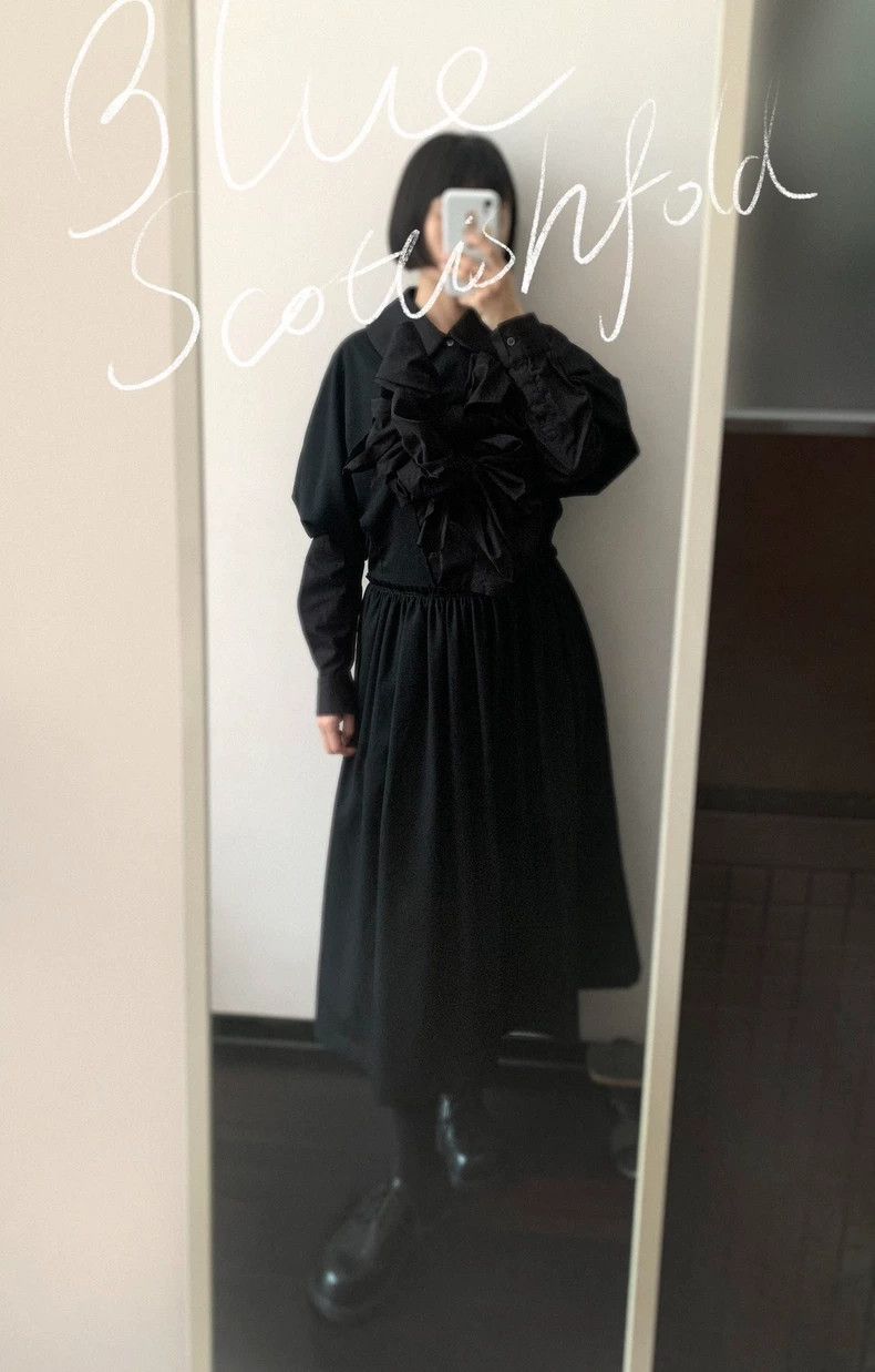 Comme des Garcons CDG COMCOM Cutout Long Sleeve Dress -dmc Size US 30 / EU 46 - 2 Thumbnail
