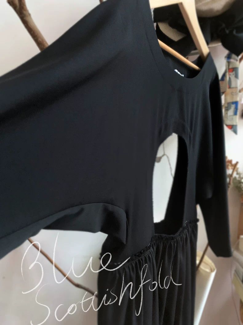 Comme des Garcons CDG COMCOM Cutout Long Sleeve Dress -dmc Size US 30 / EU 46 - 5 Thumbnail