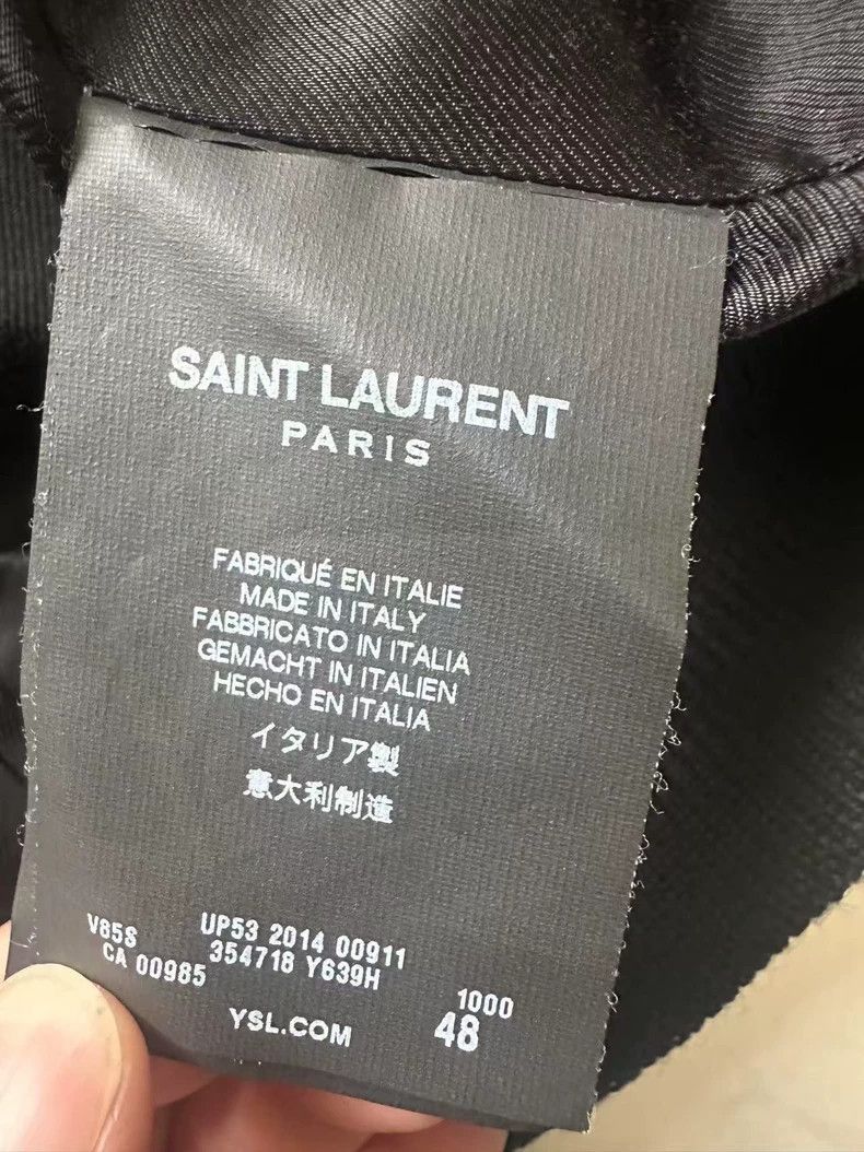 Saint Laurent Paris Saint Laurent Wool Leather Trim Varsity Jacket Size US L / EU 52-54 / 3 - 5 Thumbnail