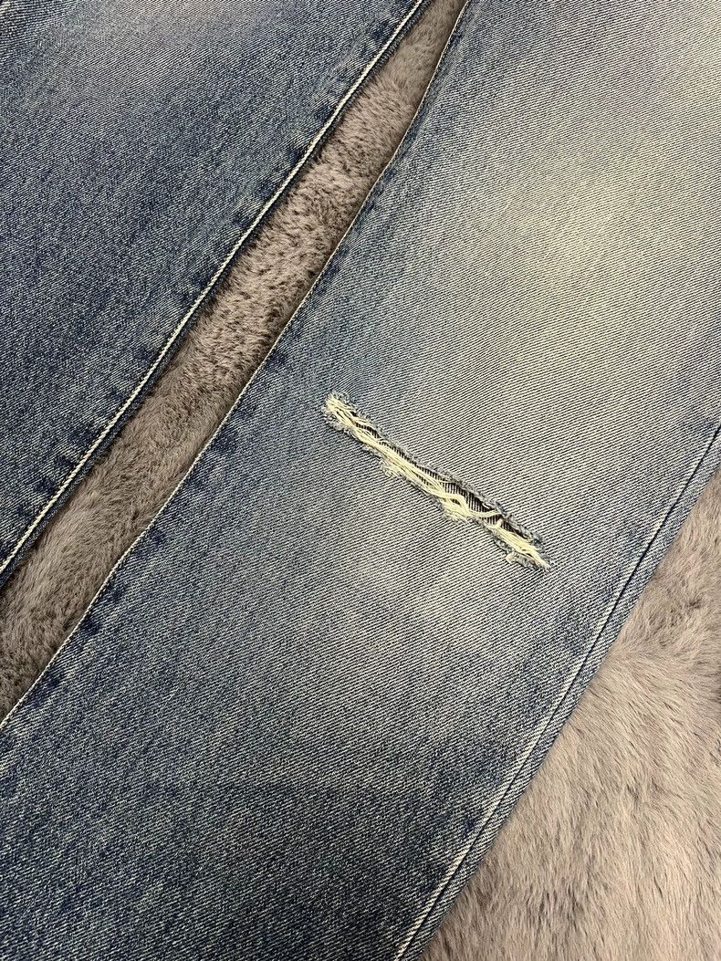 Saint Laurent Paris Saint Laurent Washed Blue Distressed Jeans Size US 31 - 6 Thumbnail