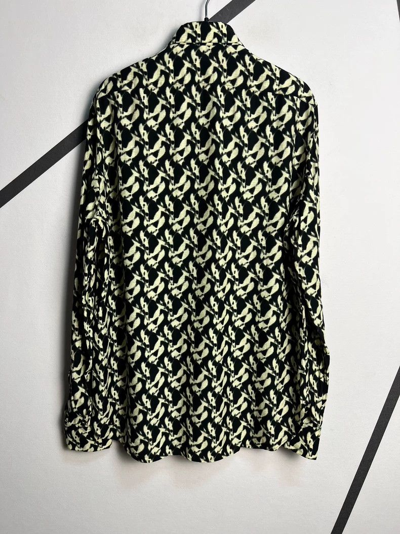 Saint Laurent Paris Saint Laurent Animal Print Silk Blend Shirt Size US M / EU 48-50 / 2 - 2 Thumbnail