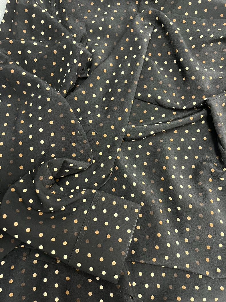 Saint Laurent Paris Saint Laurent Silk Polka Dot Button-Up Shirt Size US M / EU 48-50 / 2 - 4 Thumbnail
