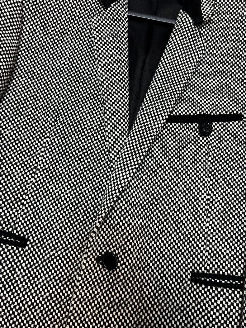 Saint Laurent Paris Saint Laurent SLP Wool Checked Blazer Size US L / EU 52-54 / 3 - 4 Thumbnail