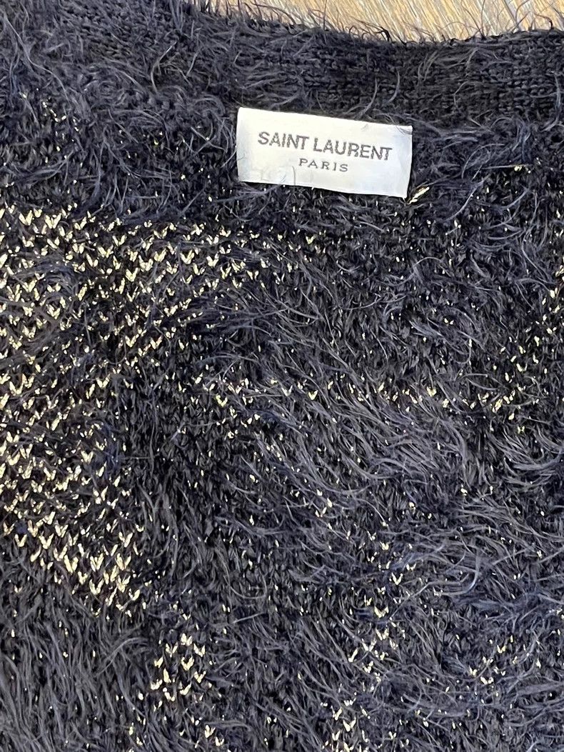 Saint Laurent Paris SLP Mohair Gold Star Pattern Cardigan Size US M / EU 48-50 / 2 - 4 Thumbnail