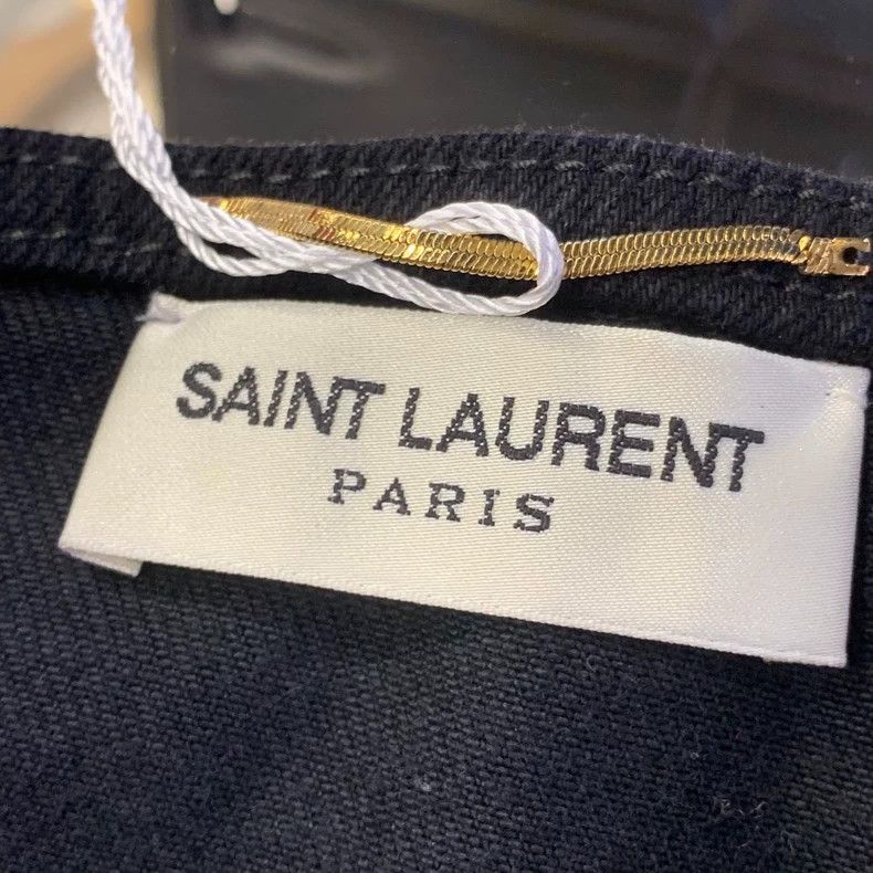 Saint Laurent Paris Saint Laurent Denim Strapless Dress Size US 36 / EU 52 - 5 Thumbnail