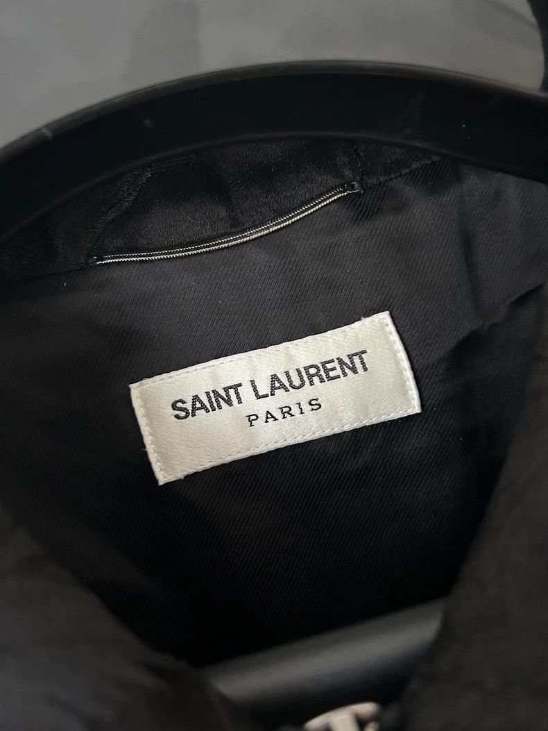 Saint Laurent Paris Saint Laurent Black Silk Palm Tree Embroidered Jacket Size US XL / EU 56 / 4 - 2 Thumbnail