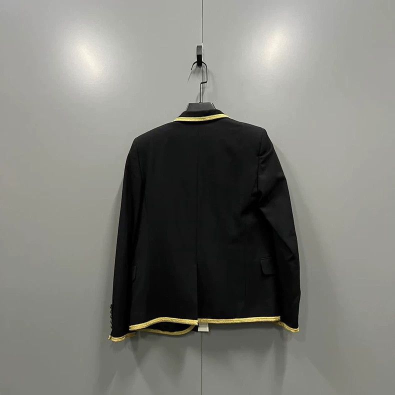Saint Laurent Paris Saint Laurent Gold Embroidered Court Blazer Size US M / EU 48-50 / 2 - 2 Thumbnail