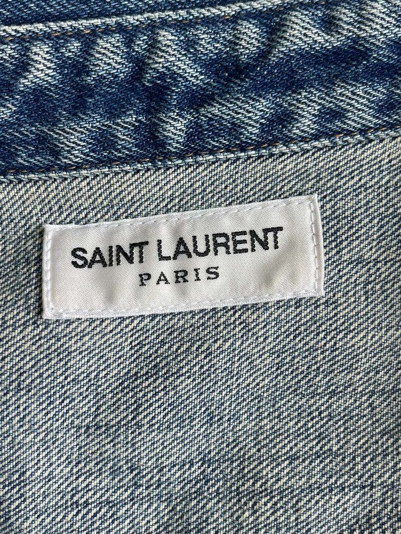 Yves Saint Laurent YSL Saint Laurent Denim Shirt Jacket Size US M / EU 48-50 / 2 - 4 Thumbnail