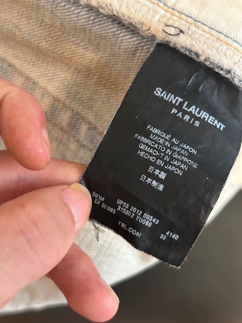 Hedi Slimane Saint Laurent Vintage Washed Slim Jeans Size US 30 / EU 46 - 7 Thumbnail