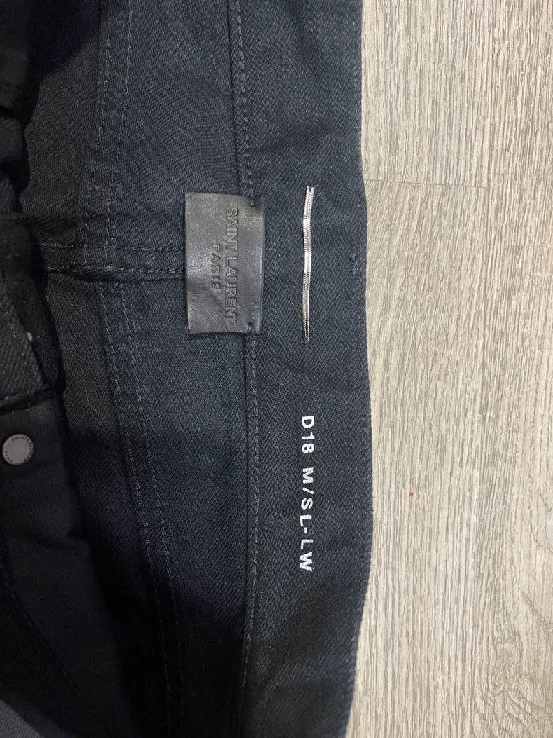 Saint Laurent Paris Saint Laurent Slim Fit Black Denim Jeans Size US 27 - 4 Thumbnail