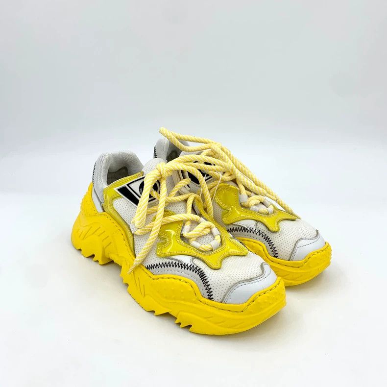 Number (N)ine N°21 Yellow Thick Sole Casual Sneakers Size US 5 / EU 37 - 2 Thumbnail