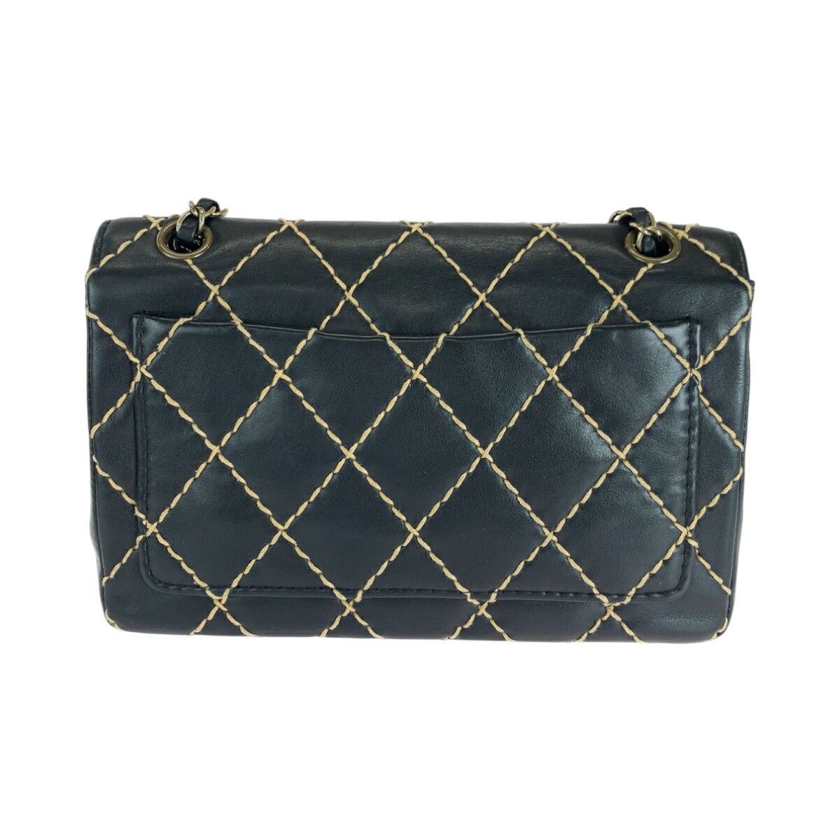 Chanel Chanel Chanel Coco Mark Wild Stitch Lambskin Shoulder Bag Leather Shoulder Bag Size ONE SIZE - 2 Thumbnail