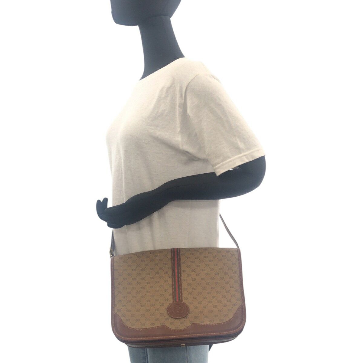 Gucci Gucci Gucci Old Gucci Sheline Line Leather Shoulder Bag Leather Shoulder Bag 0011030551 Size ONE SIZE - 7 Thumbnail