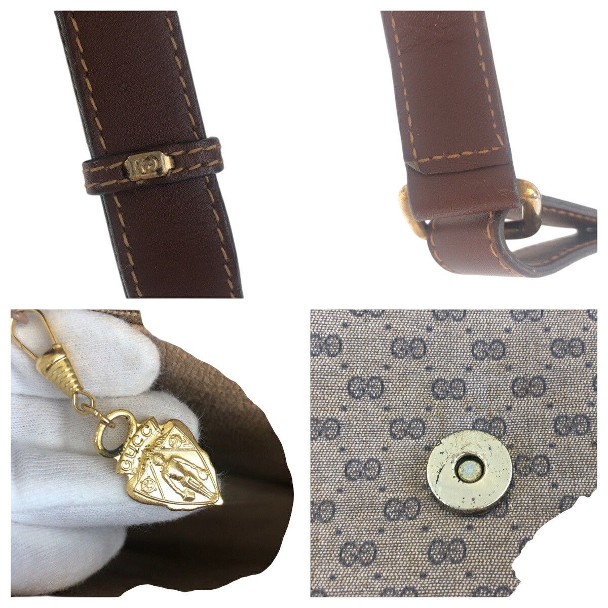 Gucci Gucci Gucci Old Gucci Sheline Line Leather Shoulder Bag Leather Shoulder Bag 0011030551 Size ONE SIZE - 6 Thumbnail