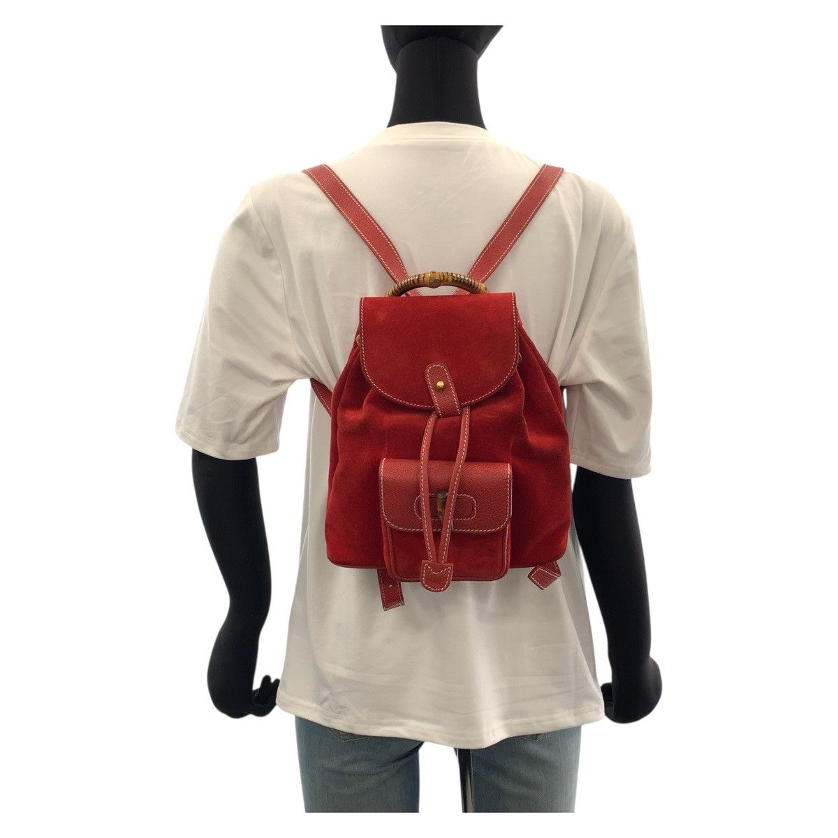 Gucci Gucci Gucci Bamboo Suede/Leather Backpack Suede Backpack 00320340030 DUTY FREE for USA Size ONE SIZE - 7 Thumbnail
