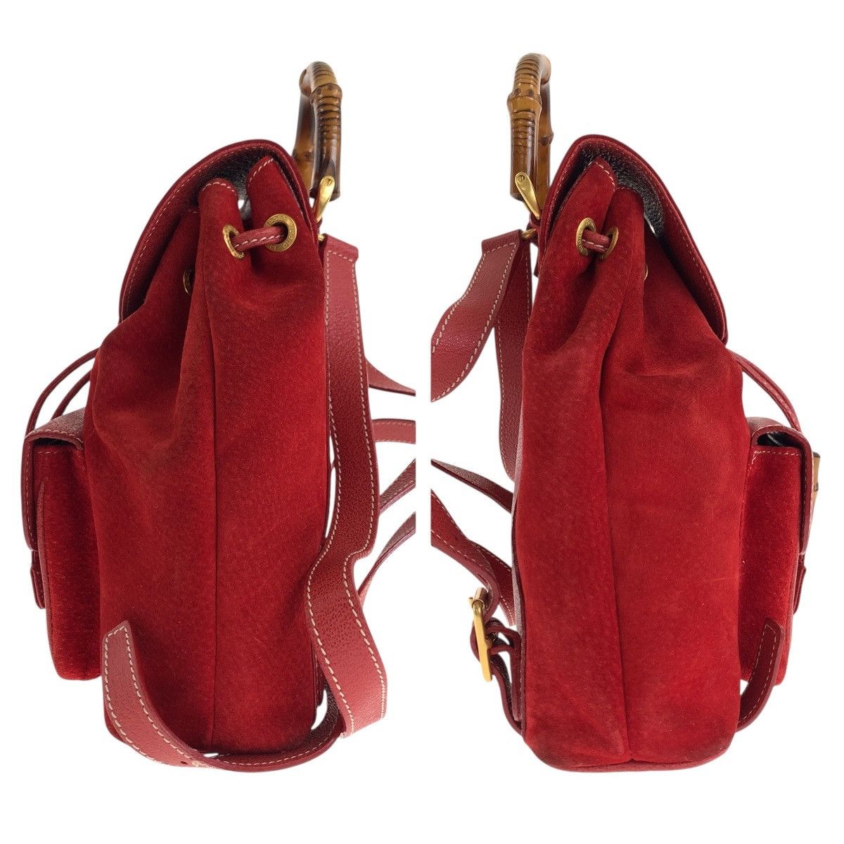 Gucci Gucci Gucci Bamboo Suede/Leather Backpack Suede Backpack 00320340030 DUTY FREE for USA Size ONE SIZE - 8 Thumbnail