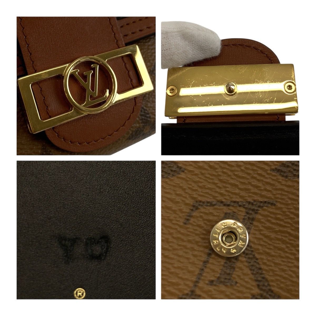 Louis Vuitton Louis Vuitton Louis Vuitton Portefeuille Dauphine Monogram Wallet Canvas Short Wallet M68725 DUTY FREE for USA Size ONE SIZE - 6 Thumbnail