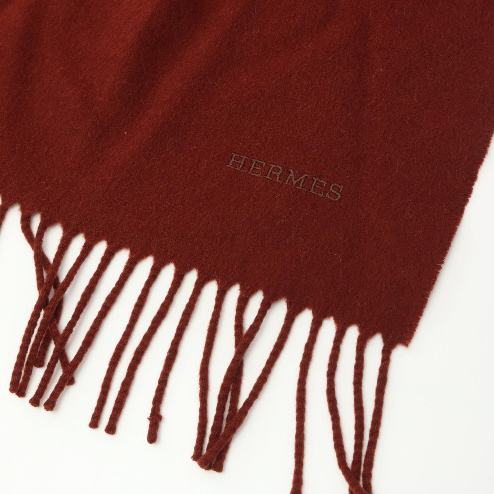 Hermes Hermes Hermes Cashmere Scarf Natural Material Scarf Size ONE SIZE - 4 Thumbnail