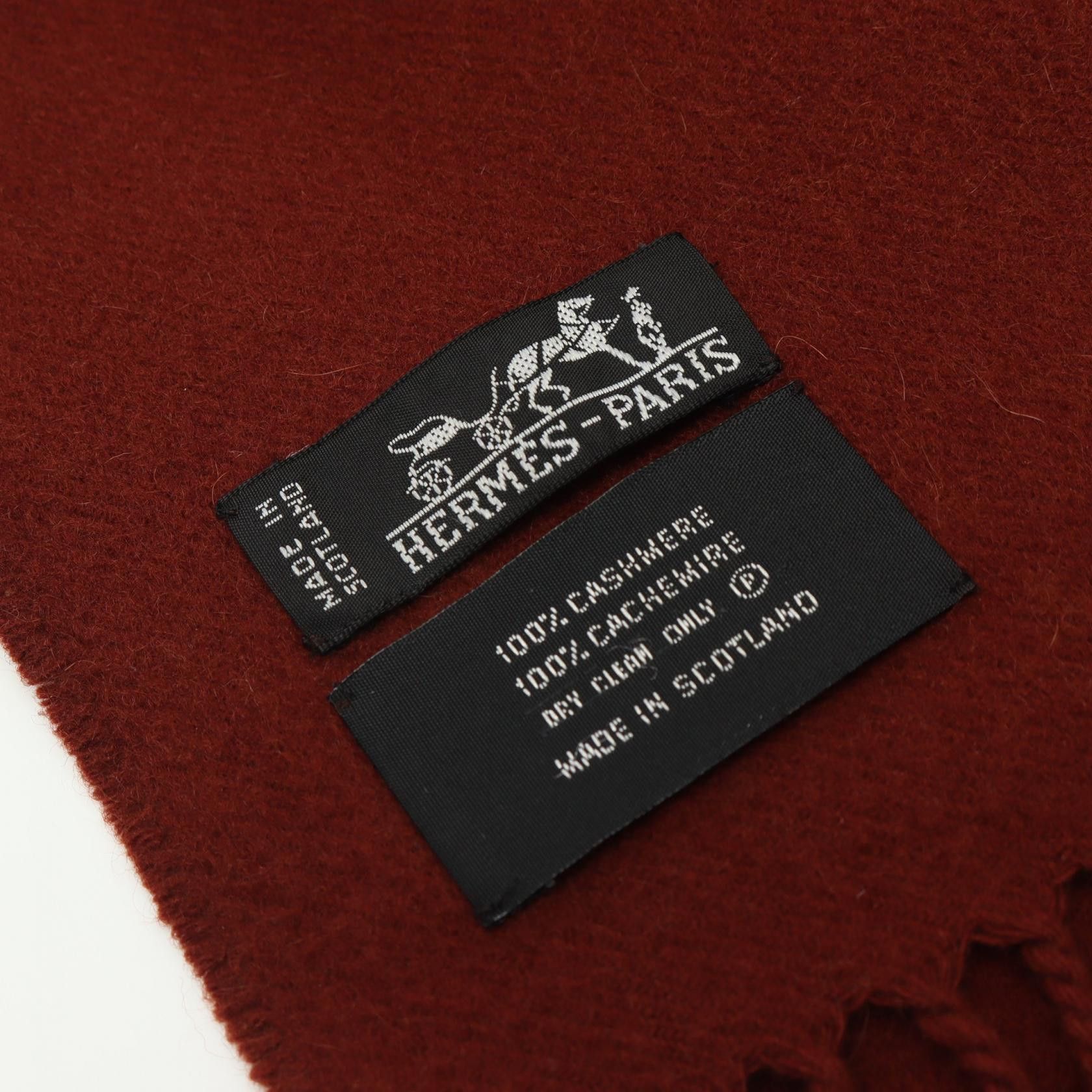 Hermes Hermes Hermes Cashmere Scarf Natural Material Scarf Size ONE SIZE - 2 Thumbnail