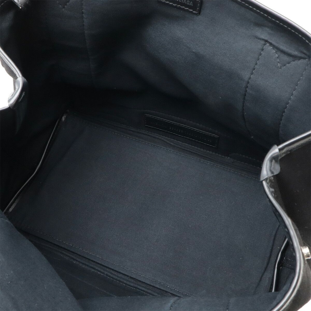 Balenciaga Balenciaga Balenciaga Navy Cabas Canvas Leather Tote Bag Canvas Tote Bag 339933 Size ONE SIZE - 5 Thumbnail