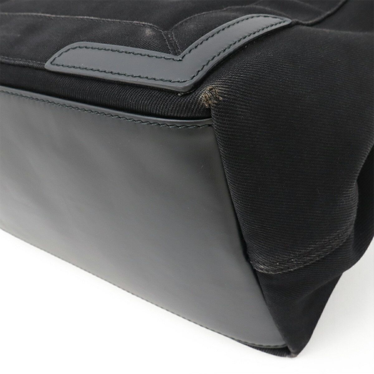 Balenciaga Balenciaga Balenciaga Navy Cabas Canvas Leather Tote Bag Canvas Tote Bag 339933 Size ONE SIZE - 3 Thumbnail