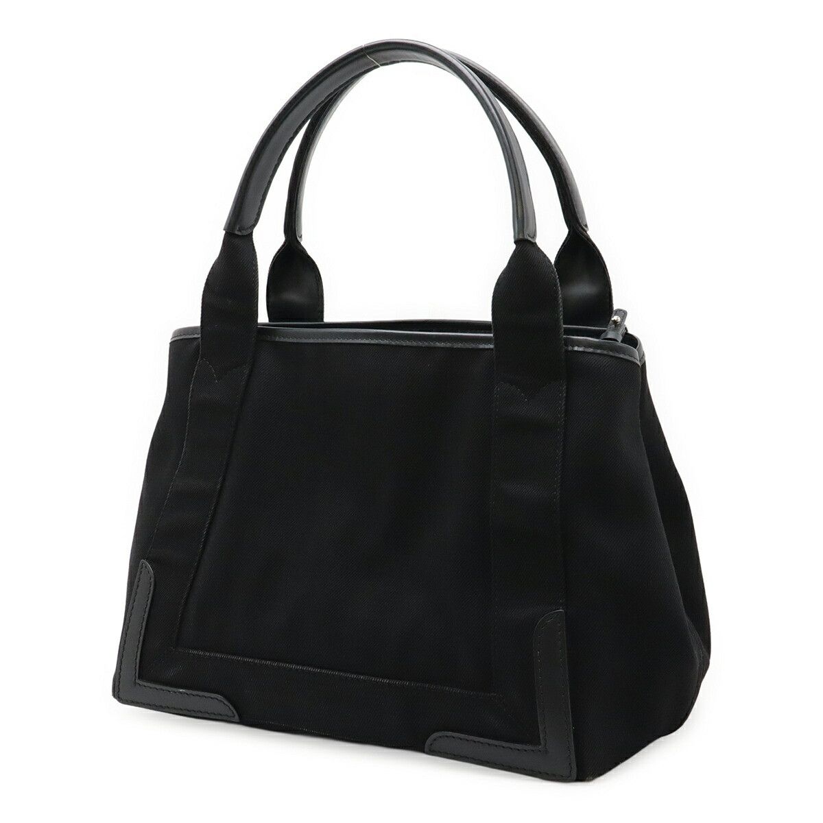 Balenciaga Balenciaga Balenciaga Navy Cabas Canvas Leather Tote Bag Canvas Tote Bag 339933 Size ONE SIZE - 2 Thumbnail