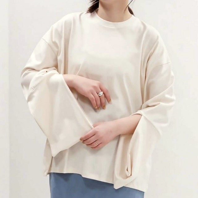 Other Other BASERANGE HARBOUR LONG SLEEVE TEE Organic Cotton Long Sleeve Tee Cotton Tops TOHAL-RC-SP25 Size ONE SIZE - 4 Thumbnail