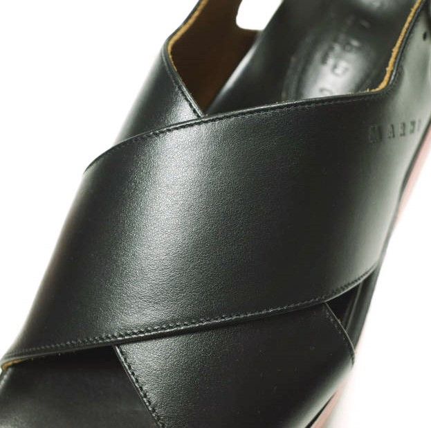 Marni Marni Marni Fussbett Wedge Sandal Leather Sandal Leather Shoes ZPMS007506P3586 DUTY FREE for USA Size ONE SIZE - 7 Thumbnail