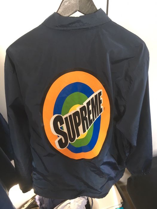 Supreme Supreme spin logo coaches jacket navy blue | Grailed