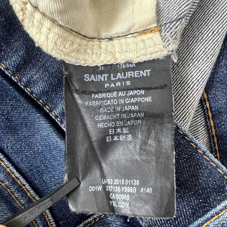 Saint Laurent Paris Saint Laurent Blue Distressed Denim Jeans Size US 31 - 6 Thumbnail