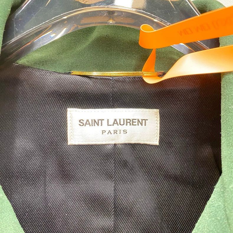 Saint Laurent Paris Saint Laurent Green Suede Short Jacket Size US XS / EU 42 / 0 - 3 Thumbnail