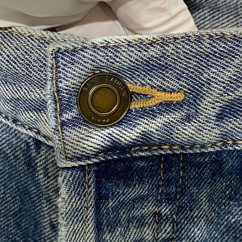 Saint Laurent Paris Saint Laurent 22SS Distressed Denim Jeans Size US 30 / EU 46 - 5 Thumbnail