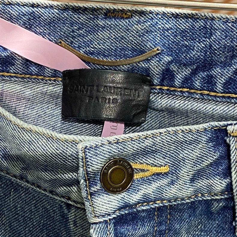 Saint Laurent Paris Saint Laurent 22SS Distressed Denim Jeans Size US 30 / EU 46 - 3 Thumbnail