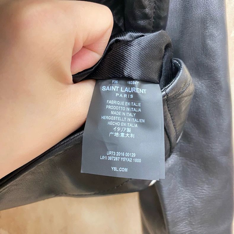 Saint Laurent Paris Saint Laurent Paris Black Leather Jacket Size US XS / EU 42 / 0 - 4 Thumbnail