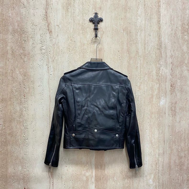Saint Laurent Paris Saint Laurent Paris Black Leather Jacket Size US XS / EU 42 / 0 - 2 Thumbnail