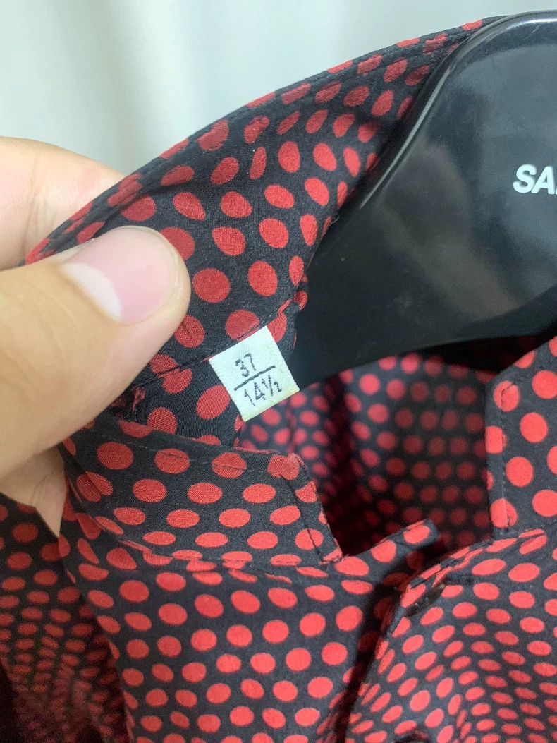 Saint Laurent Paris Saint Laurent Red Polka Dot Silk Shirt Size US S / EU 44-46 / 1 - 3 Thumbnail