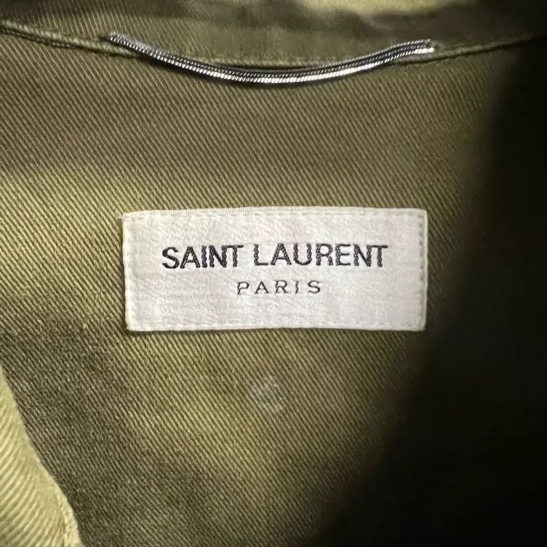 Saint Laurent Paris Saint Laurent Green Shark Print Jacket Size US M / EU 48-50 / 2 - 3 Thumbnail