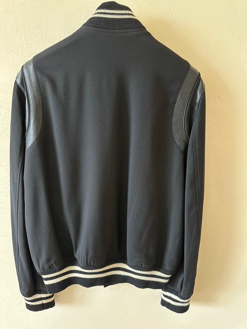 Yves Saint Laurent YSL Saint Laurent Wool Leather Bomber Jacket Size US M / EU 48-50 / 2 - 2 Thumbnail