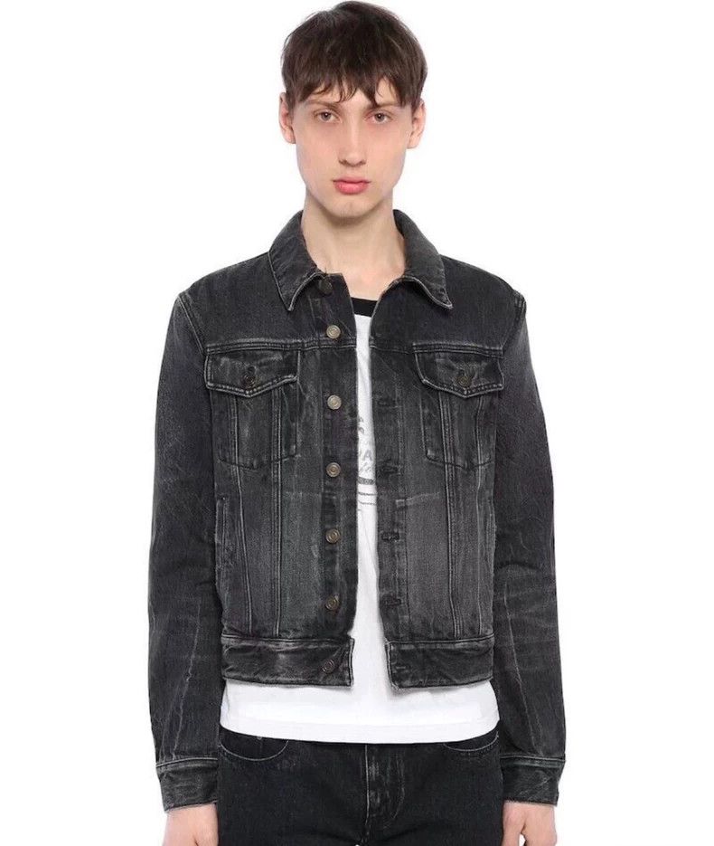Saint Laurent Paris Saint Laurent YSL Denim Jacket with Embroidery Size US M / EU 48-50 / 2 - 5 Thumbnail