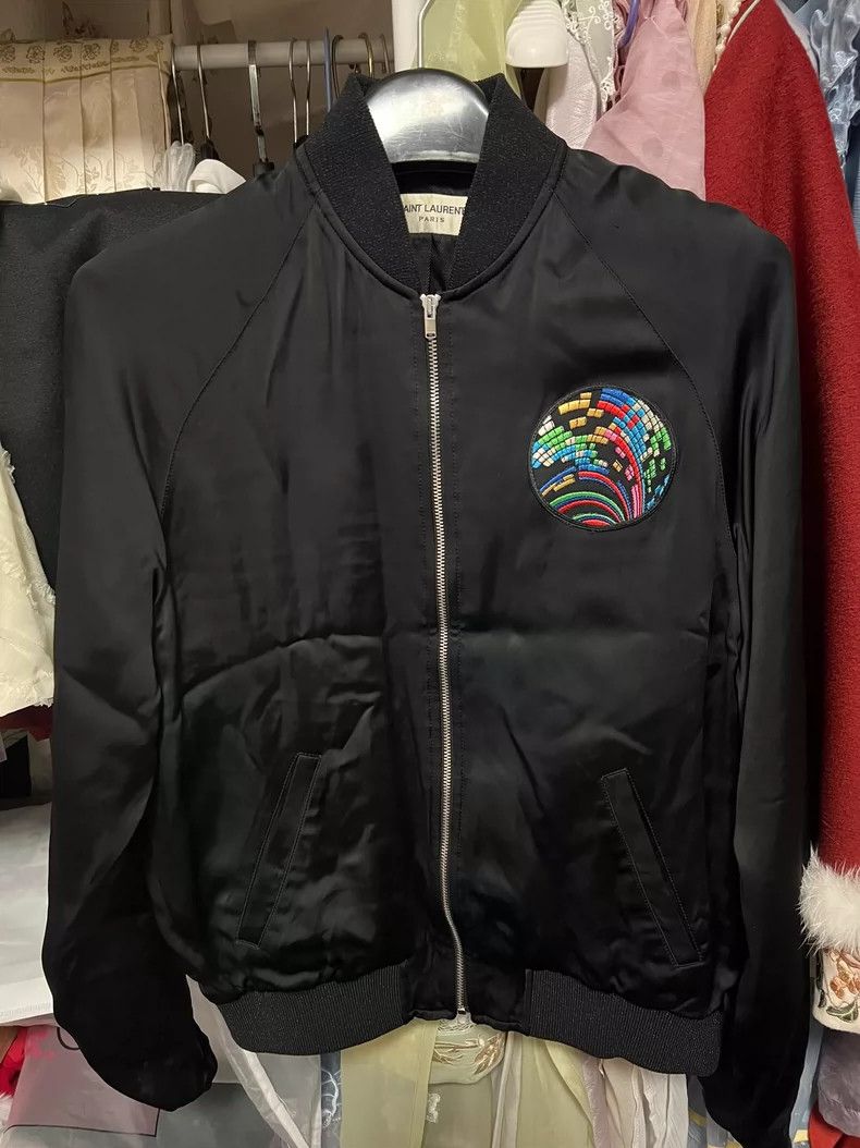 Saint Laurent Paris Saint Laurent Shark Embroidered Bomber Jacket Size US M / EU 48-50 / 2 - 2 Thumbnail