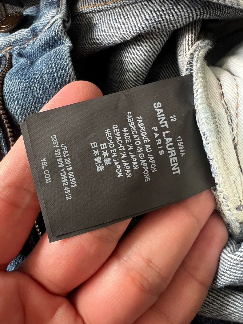 Saint Laurent Paris Saint Laurent Distressed Denim Jeans Size US 32 / EU 48 - 4 Thumbnail