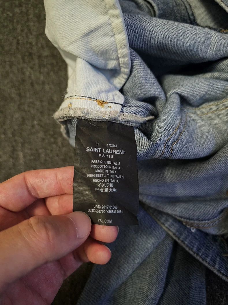 Saint Laurent Paris Saint Laurent D02 Distressed Denim Jeans Size US 31 - 6 Thumbnail
